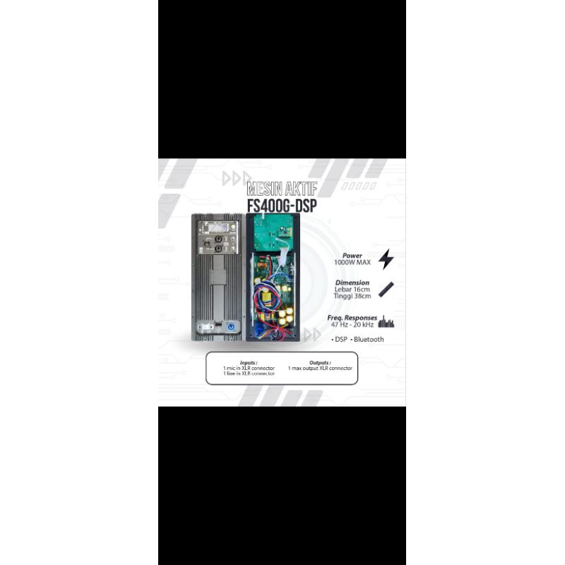 Mesin Speaker Aktif / Power Kit Aktif FS 400G-DSP -- 1000 Watt Original