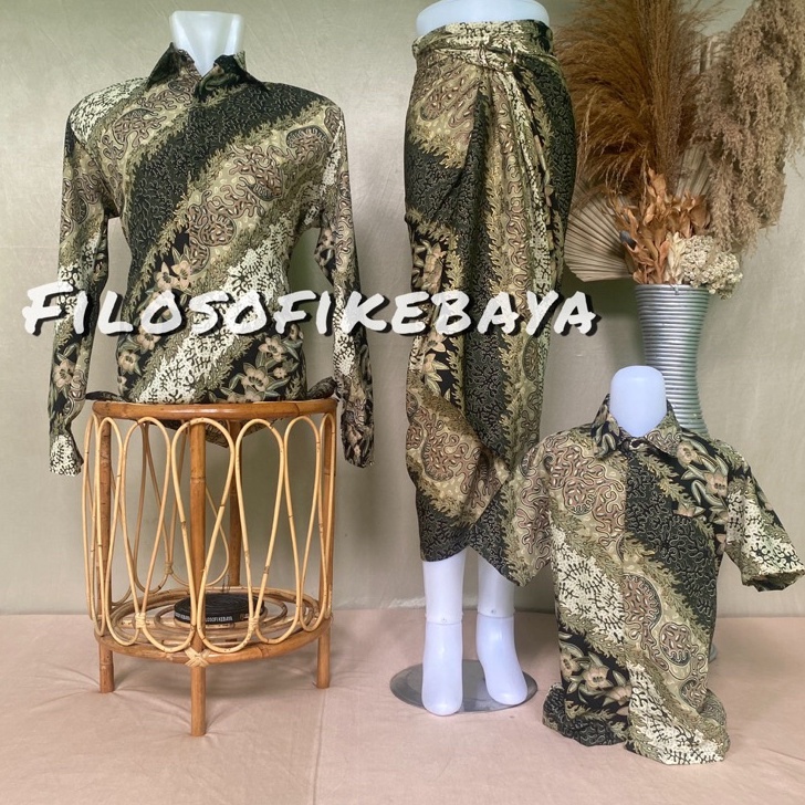 CM2 HIJAU SAGE BATIK COUPLE AYAH DAN ANAK LAKI LAKI BAJU COUPLE KELUARGA BATIK COUPLE KELUARGA BATIK