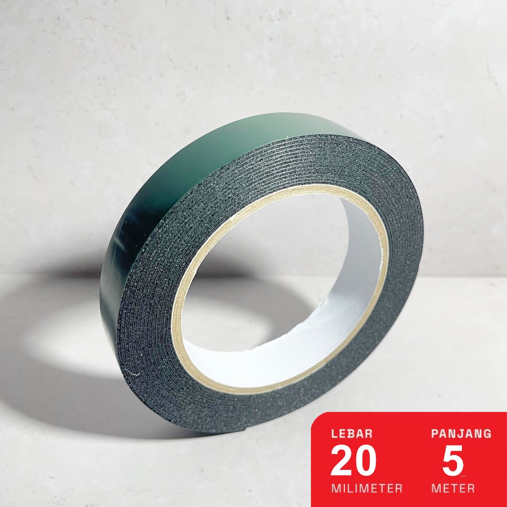 

Double Tape Foam Solatip Lakban Busa Hijau Super Lengket Isolasi Tape Busa Bolak Balik