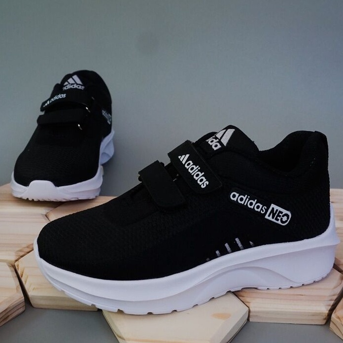 KODE F33A SEPATU SEKOLAH COWO CEWE SEPATU ANAK SEKOLAH SEPATU ADIDAS NEO  SEPATU ANAK LAKI LAKI  SEP