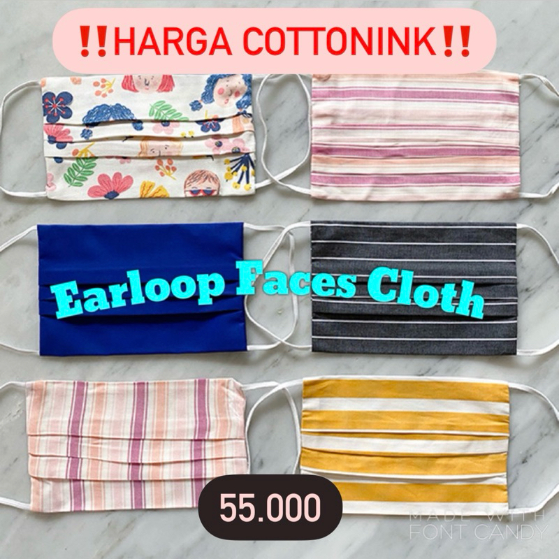 Ideku Handmade X Cottonink EAR LOOP FACES CLOTH (Bundle) / Idekuhandmade