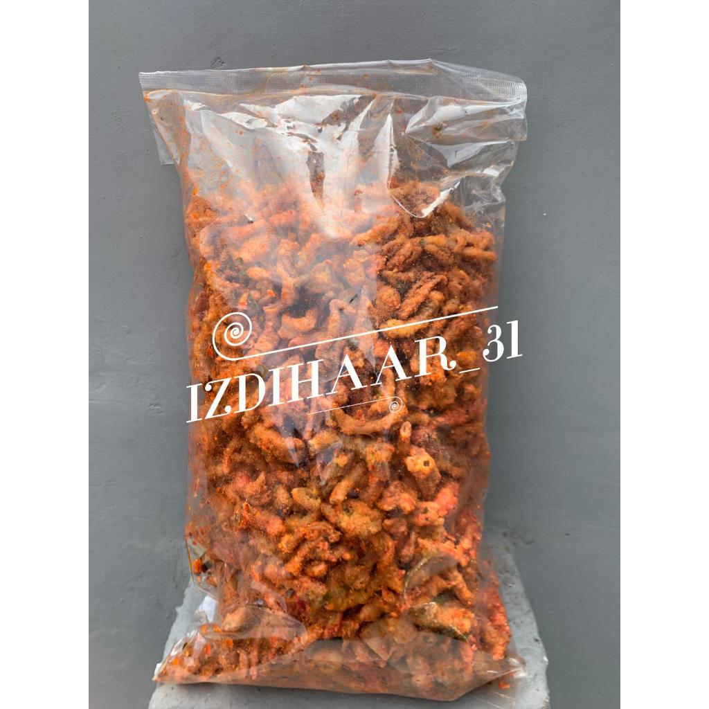 

Keripik Usus 1kg Pedas daun Jeruk / Keripik Usus ayam