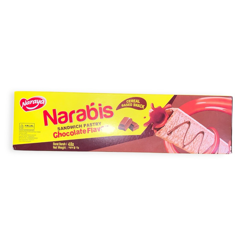 

NARABIS SANDWICH PASTRY - CHOCOLATE FLAVOUR (4pcs @12g)