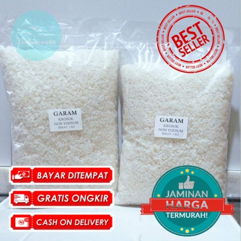 

2kg garam krosok garam kristal non yodium putih bersih