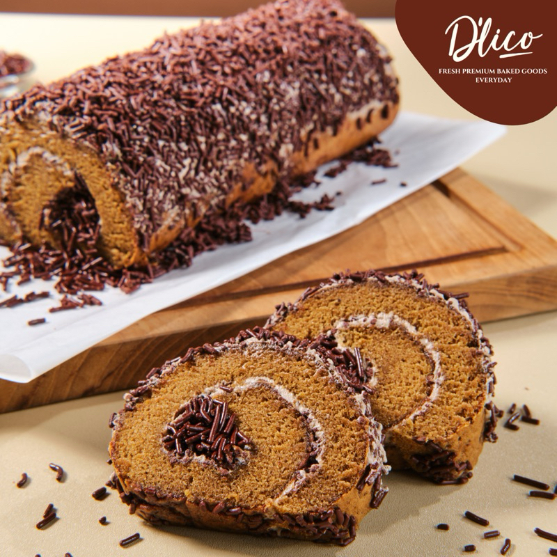 

Roll Cake Mocca Meses | Bolu Gulung Premium