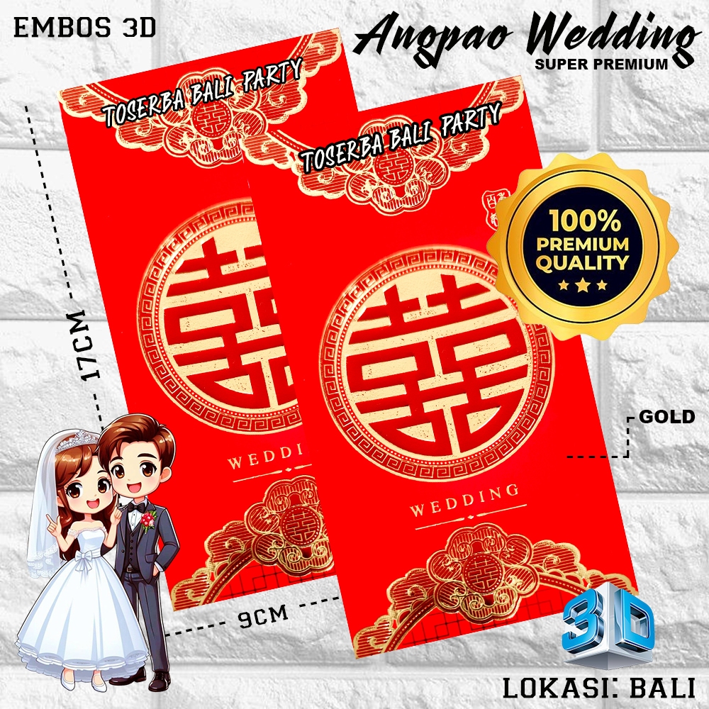 

KERTAS ANGPAO WEDDING RED GOLD GLITER 32 PREMIUM