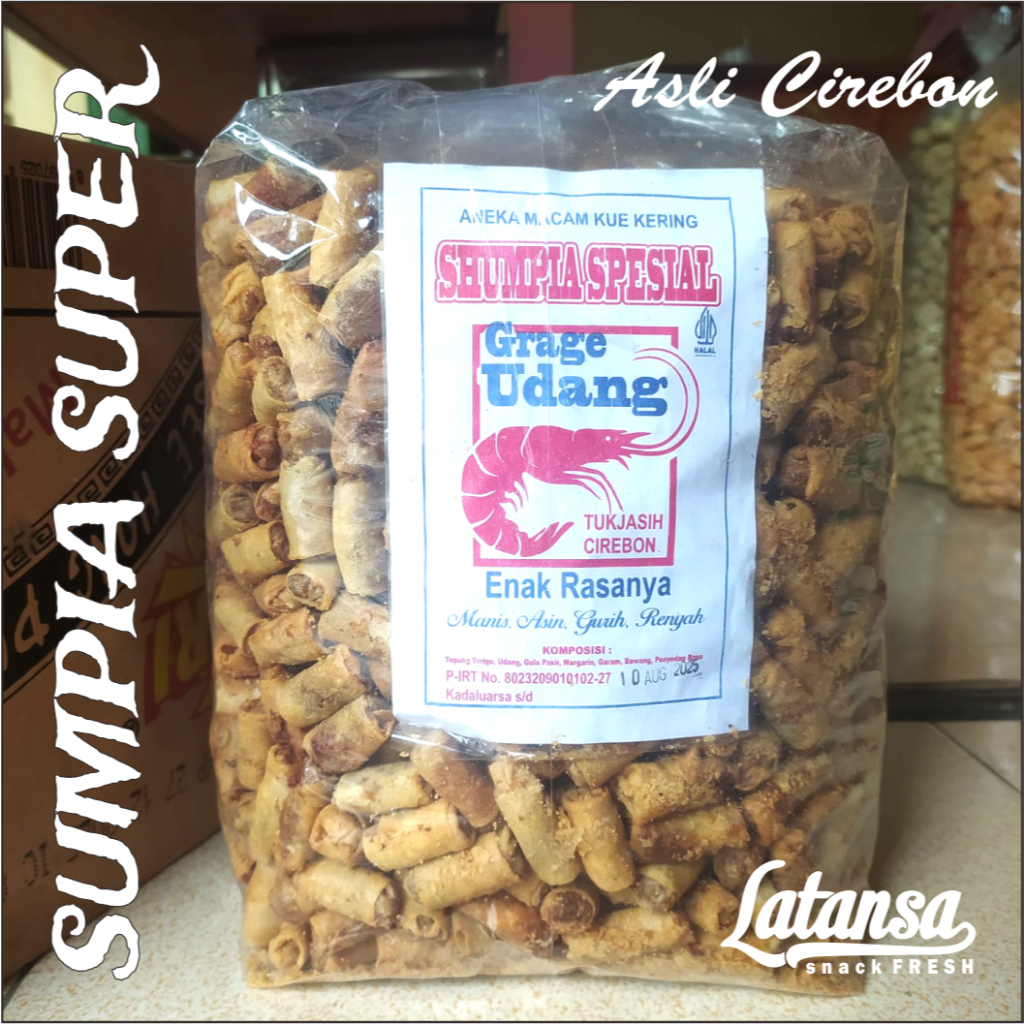 

SUMPIA UDANG CIREBON KEMASAN 1KG GURIH RENYAH HALAL