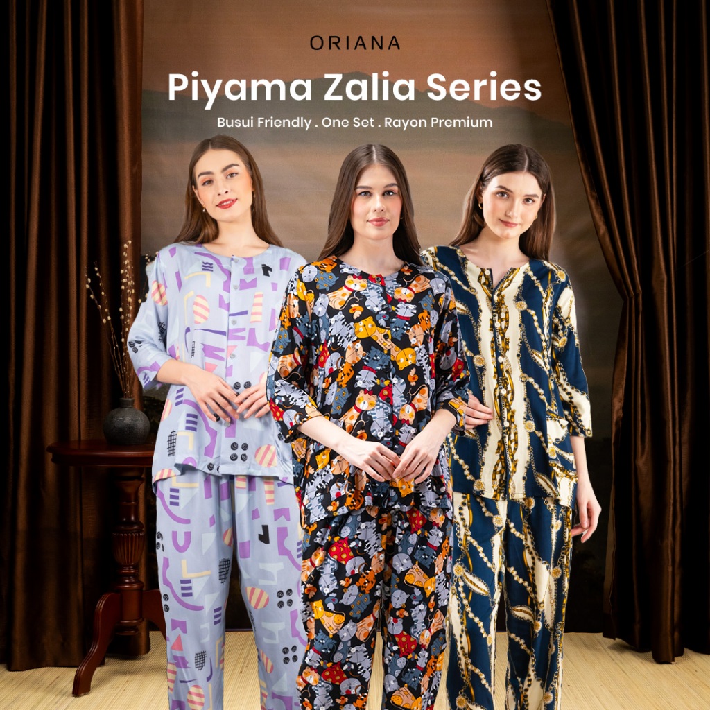 Oriana Sleepwear Piyama Zalia Collection | Baju Tidur Piyama Wanita