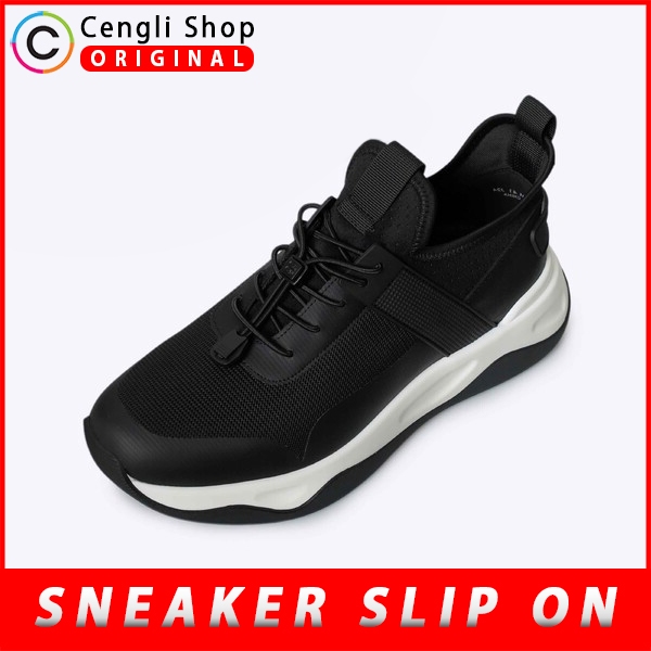 SEPATU SNEAKER EVERBEST PRIA ORIGINAL CASUAL KETS BRANDED HITAM EM36