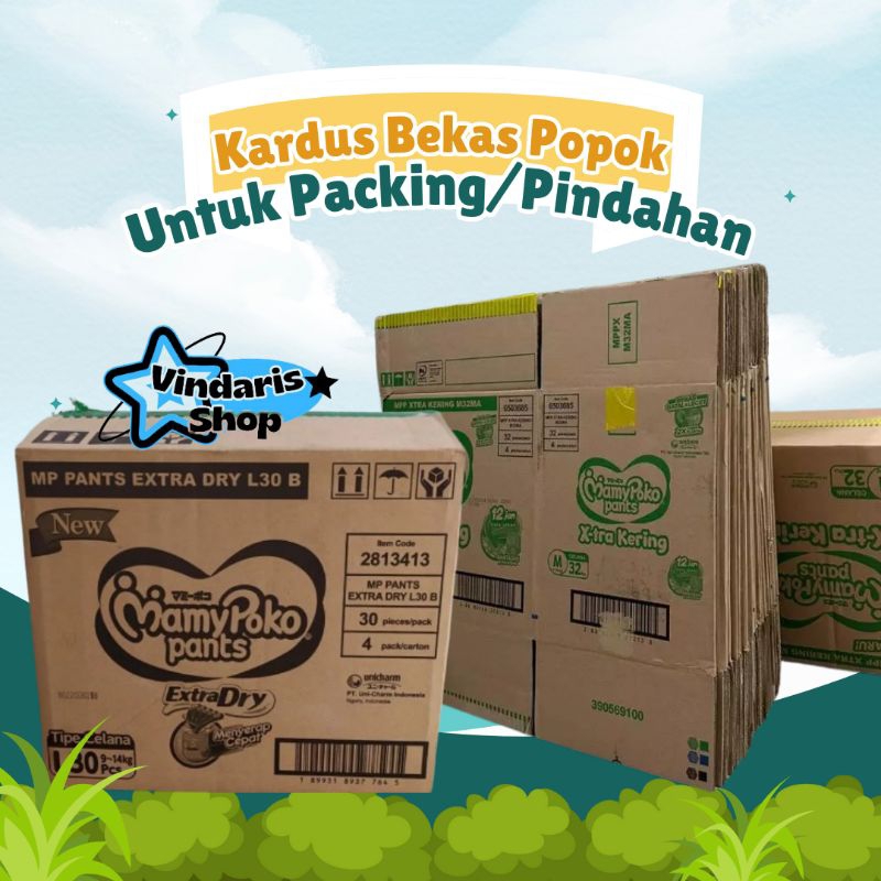 

kardus bekas popok , kardus bekas pampers untuk packing atau pindahan