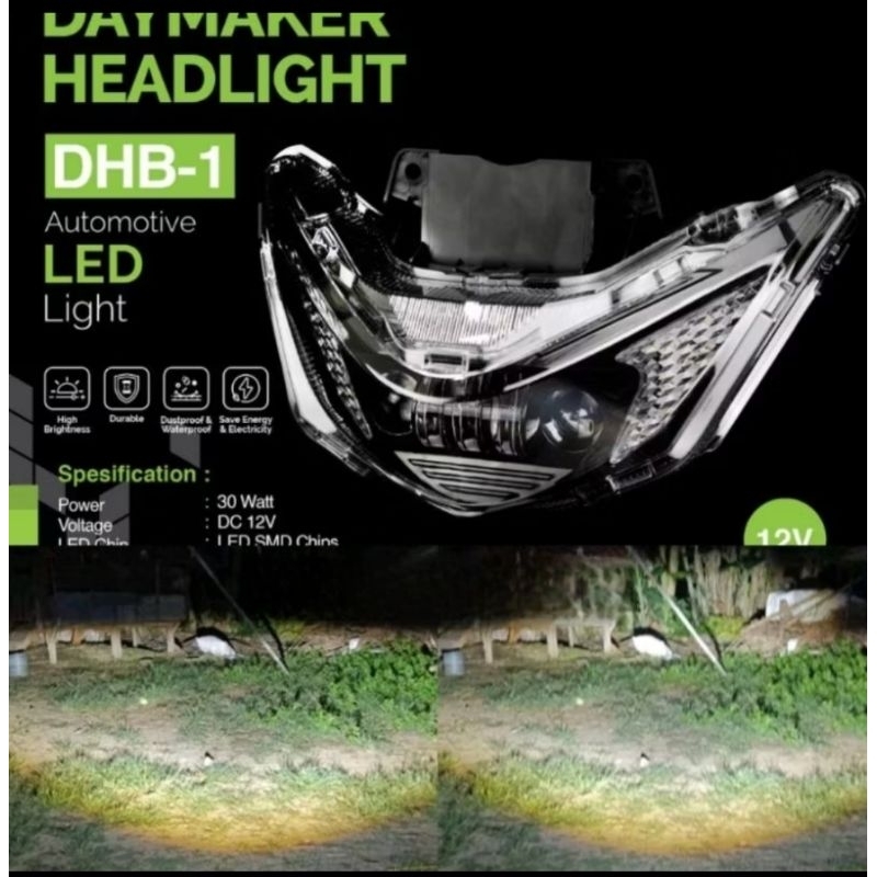 LAMPU DAYMAKER HEADLIGHT BEAT DELUXE TAHUN 2020-2023 ORIGINAL LUXIMOS DHB-1