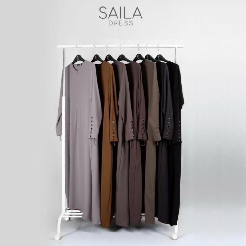 SAILA DRESS CINDER SIZE L & XL POLYESTER ANTI UV (MAZEN) ALJENNA ID OKTOBER 2024