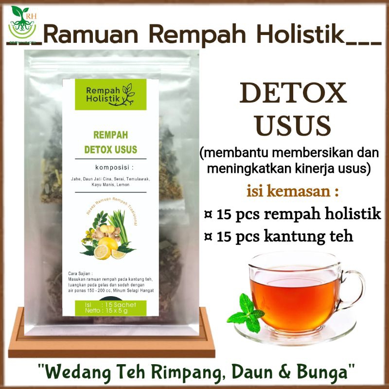 

REMPAH HOLISTIK Detox Usus Kotor | Teh JSR Rimpang Detox : Senna Leaf tea/ Teh Daun Jati Cina, Spearmint, Jahe, Serai, Kunyit, Lengkuas, Kayu Manis, Daun Salam, Lemon