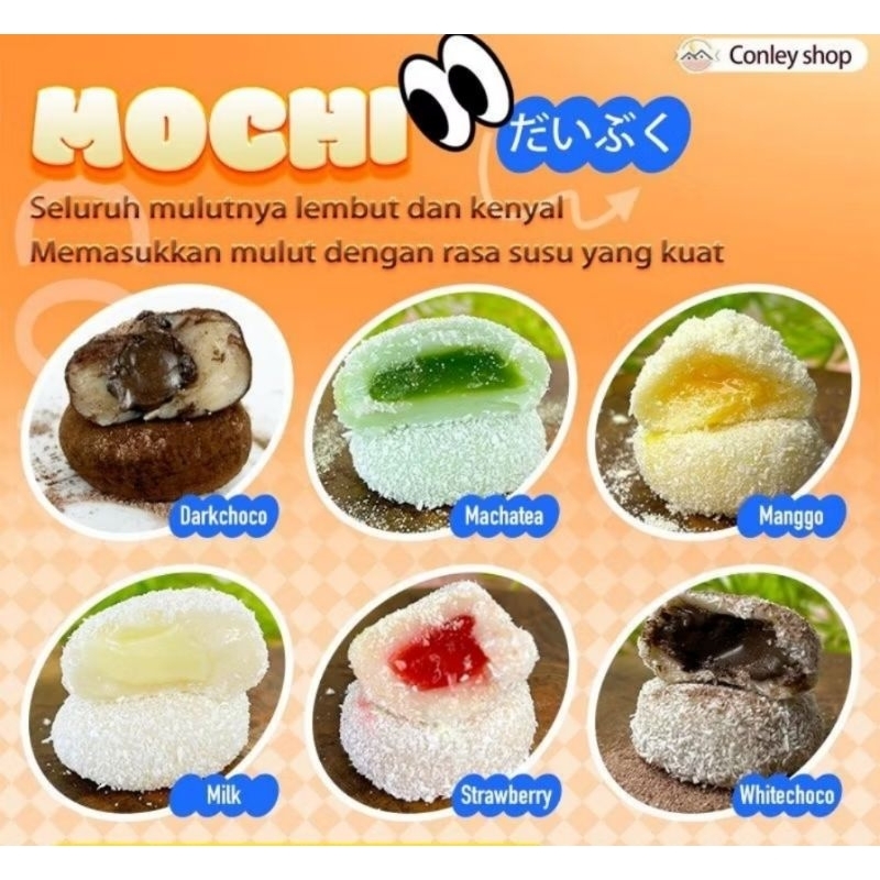 

Mochi Conley Kue Mochi Aneka Rasa 30gr ( 5 pc )