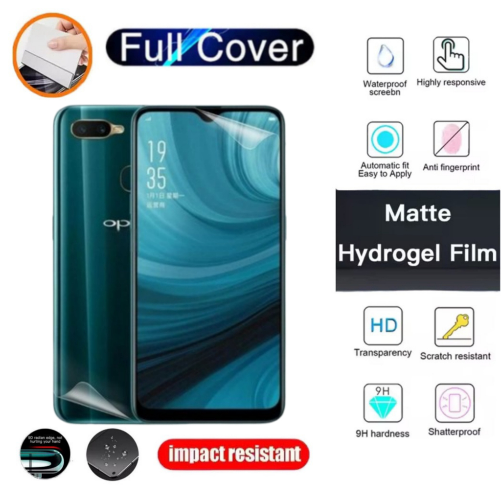 Anti Gores Hydrogel Matte Film Screen Protector Anti MInyak Oppo A1K A3S A5S A7