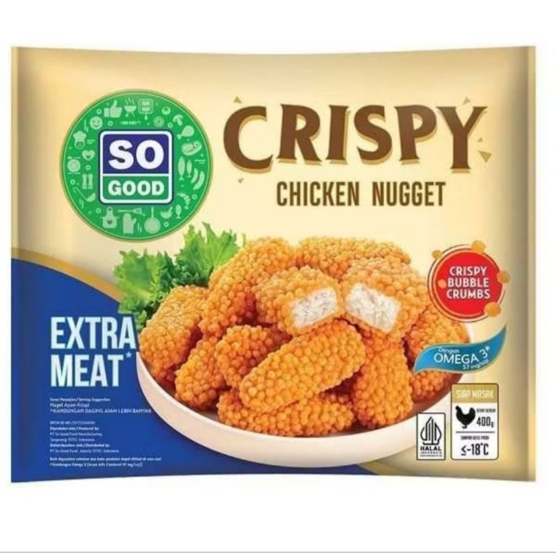 

so good crispy chicken nugget 400gr exd okt 2025