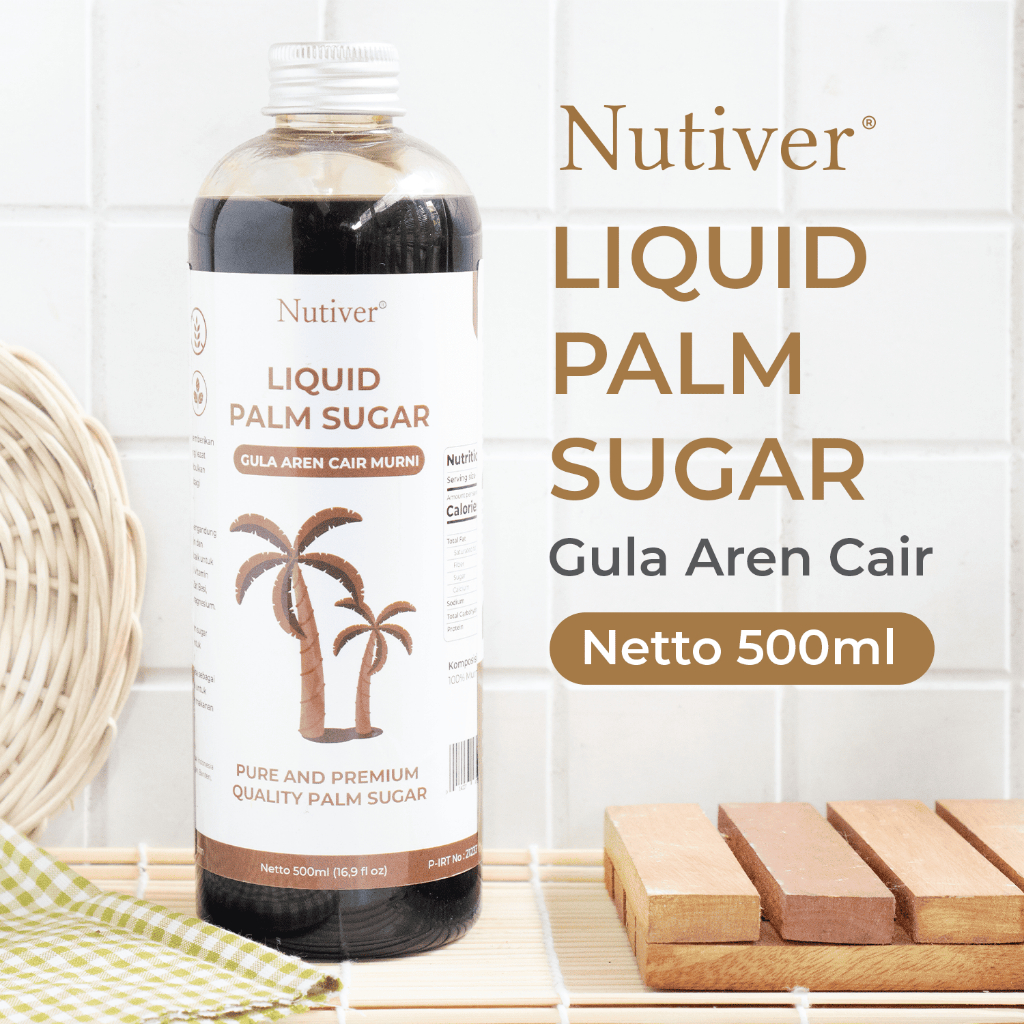 

NUTIVER Gula Aren Cair Organik 500ml (720gr) / Liquid Palm Sugar Brown Sugar