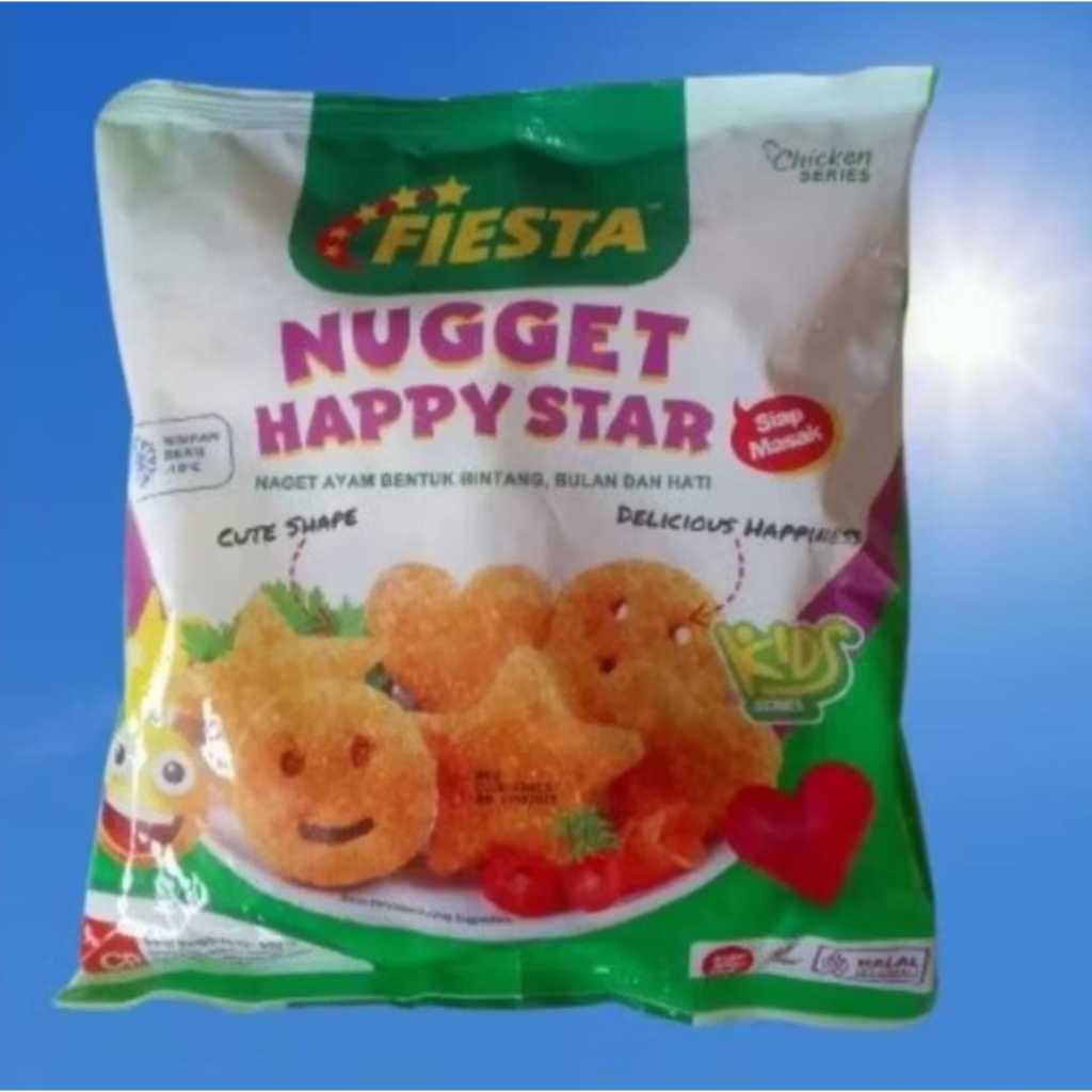 

Fiesta Happy Star - Naget Ayam Bentuk Bintang, Bulan dan hati 400gr