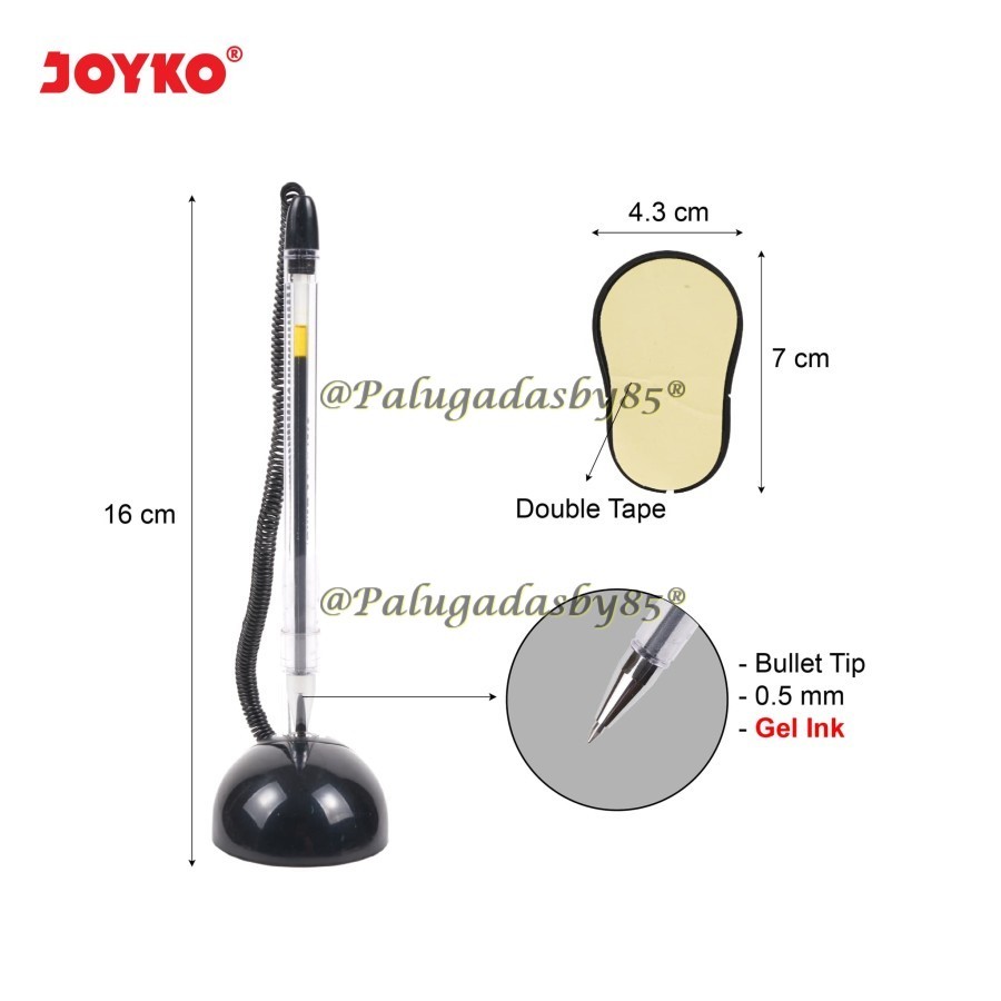 

(1 Biji) GROSIR Pen Stand Joyko PSGP-147 0.5 mm Hitam / Pen Stand Gel Pen Pena Joyko PSGP-147 0.5 mm