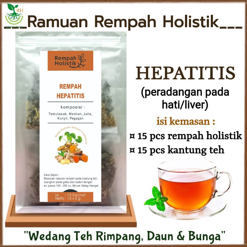 

REMPAH HOLISTIK Hepatitis | Ramuan JSR + Resep Jamu Tradisional "Teh Rimpang, Daun & Bunga