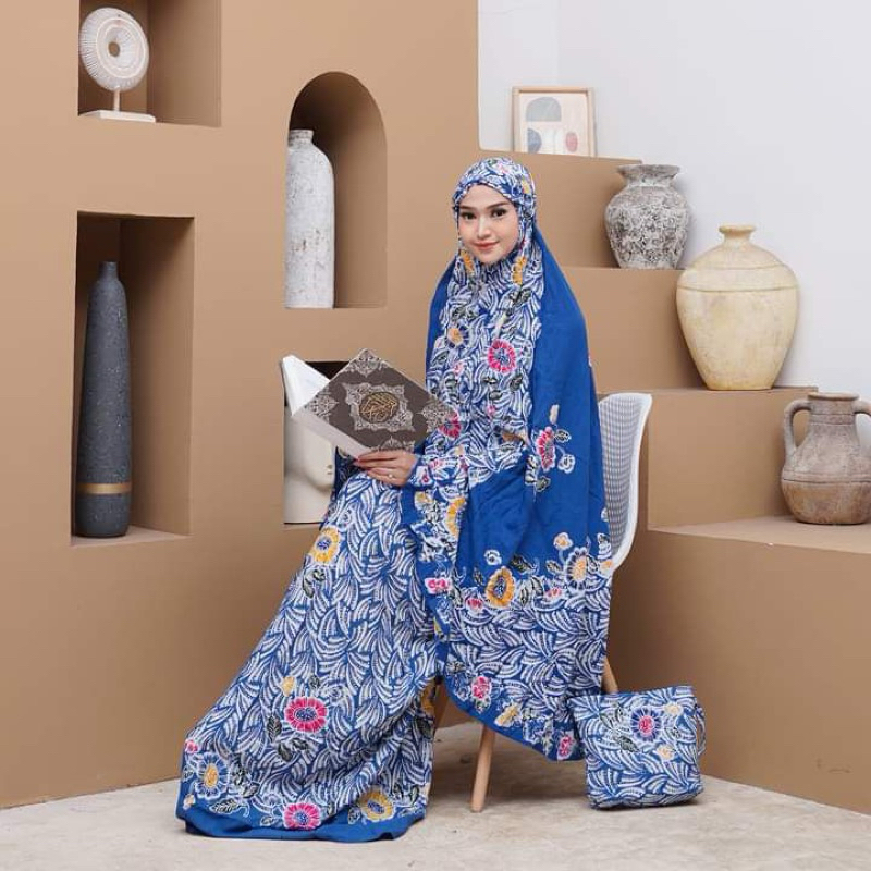 Mukena Dewasa /Mukena Batik Rayon /Mukena Bunga
