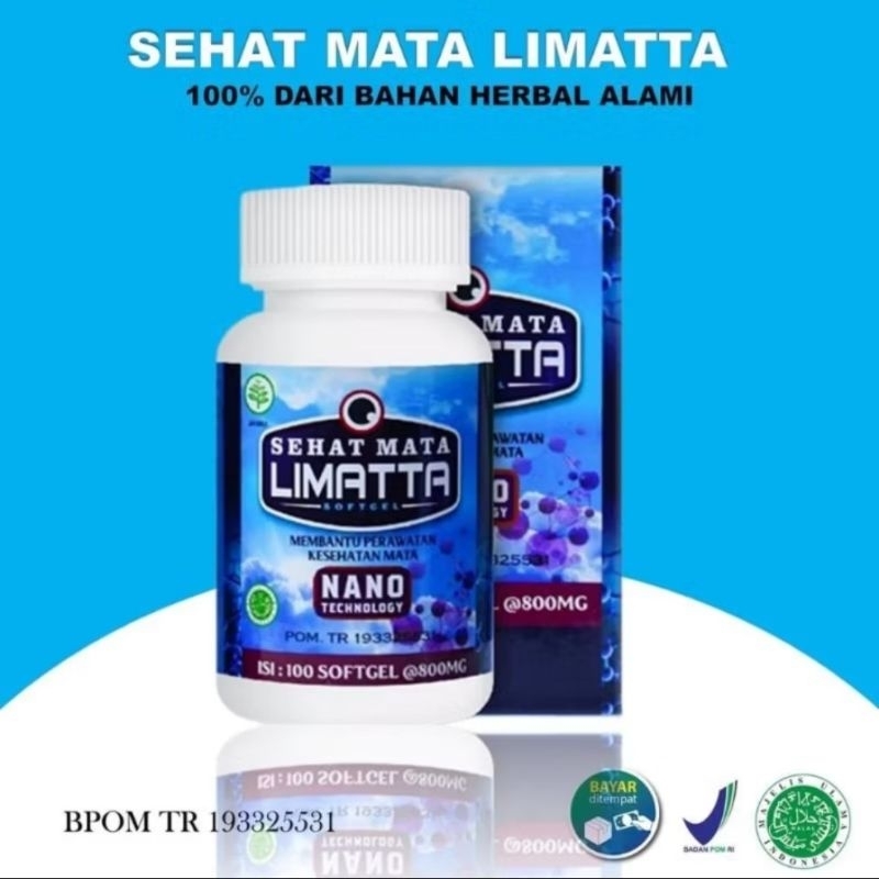 LIMATTA Asli Obat Mata Minus Katarak Rabun Manjur Suplemen Herbal - LIMATTA Asli Ori BPOM