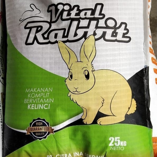 PELET PAKAN MAKANAN KELINCI VITAL RABBIT FOOD 25 KG