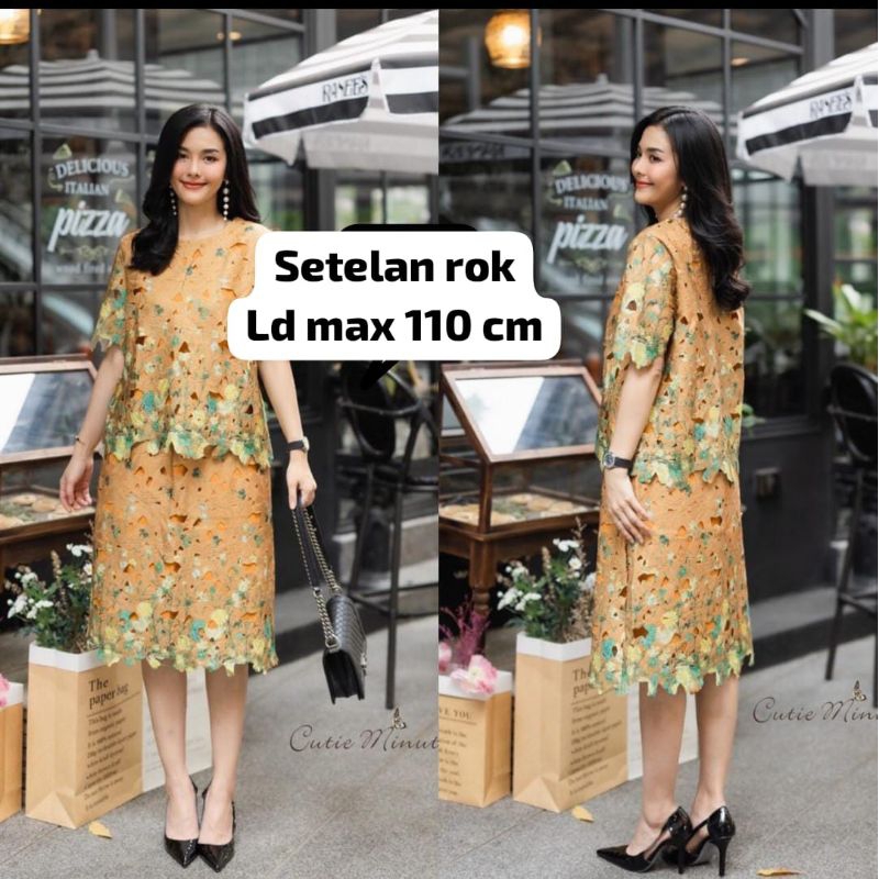 CUTIE MINUTE / SETELAN ROK BROKAT PREMIUM