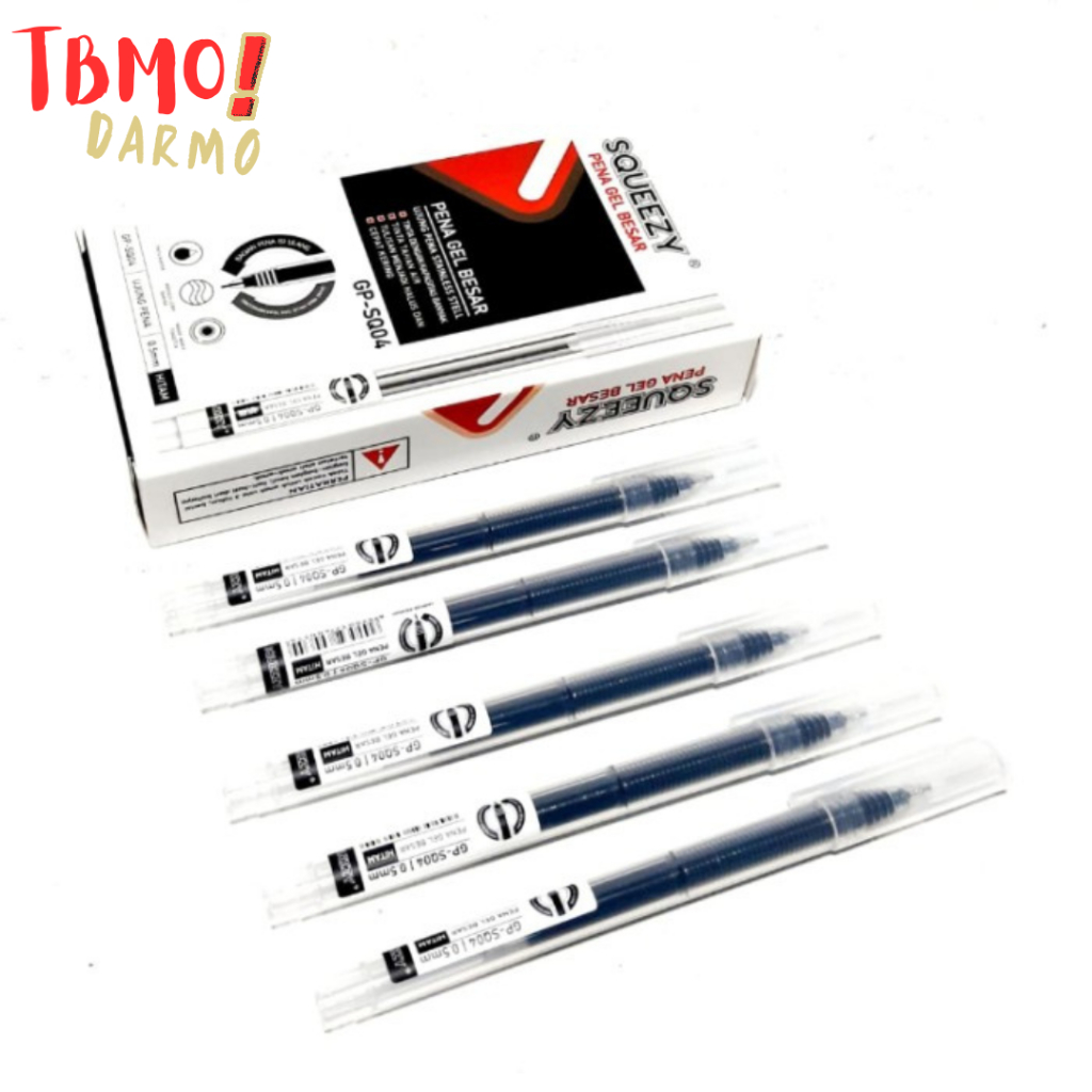 

TBMO (PACK) GEL PEN SQUEEZY GP-SQ04 0.5MM HITAM ISI 12 PCS