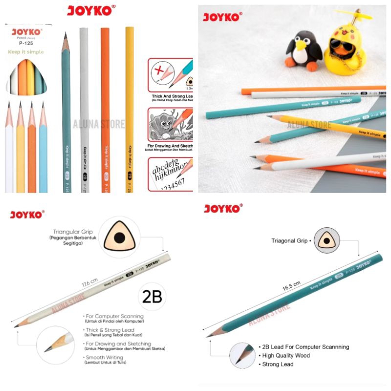 

PENSIL JOYKO P-125 2B isi 1pak 12pcs Kualitas Top Terlaris