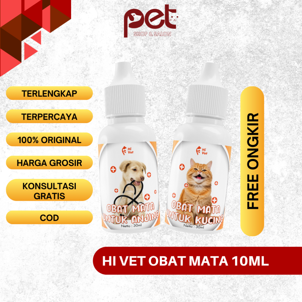 HI VET Obat Tetes Mata Anjing - Obat Tetes Mata Anjing - Tetes Mata Anjing Belekan