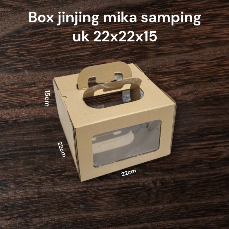 

Box Eflute window jinjing uk 22x22x12 untuk hampers cake -isi 5pcs.
