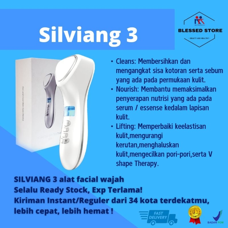 Alat Kecantikan SILVIANG HOT & COOL SKIN DEVICE Perawatan Wajah KK Indonesia ORIGINAL