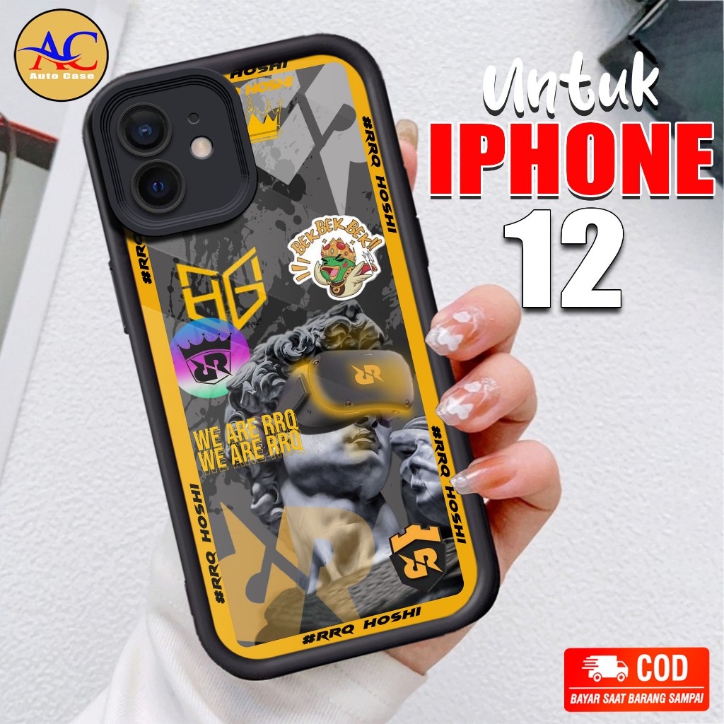 Softcase Glass kaca untuk IPHONE 12 ESPRT Casing Handphone Case Hp Procamera