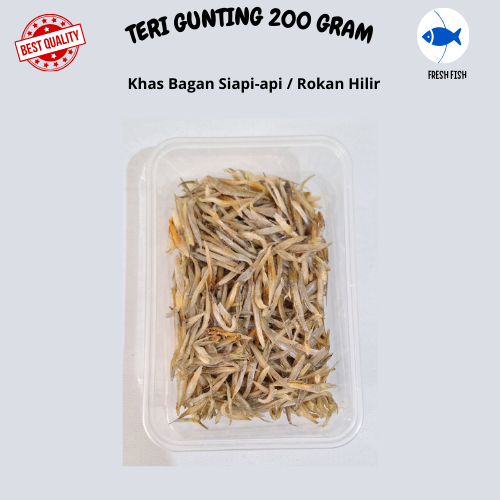 

IKAN ASIN TERI GUNTING/IKAN TERI GUNTING 200 GRAM