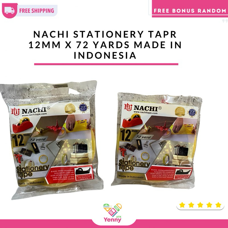 

Nachi Stationery Tape 12MM X 72 Yard | Nachi Tape 12MM