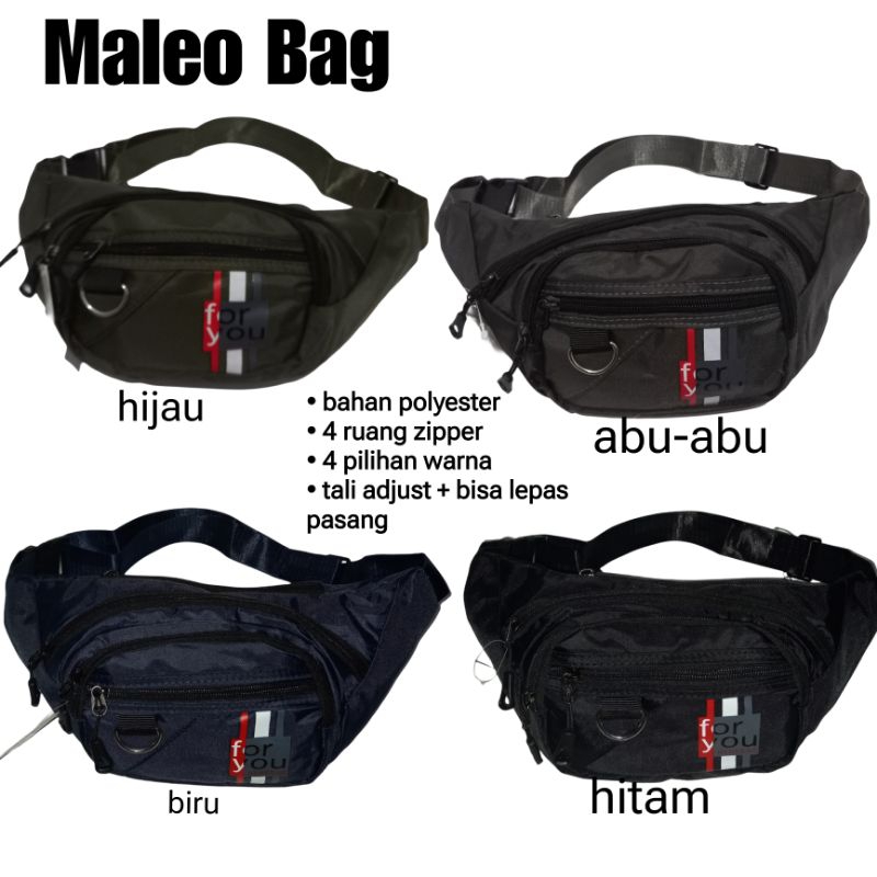 Maleo Bag | Tas Selempang Pria | HEHE BAG | 839 | Hitam, Biru, Abu, Hijau