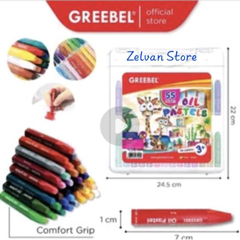 

Crayon / Oil Pastel GREBEEL Isi 55 warna