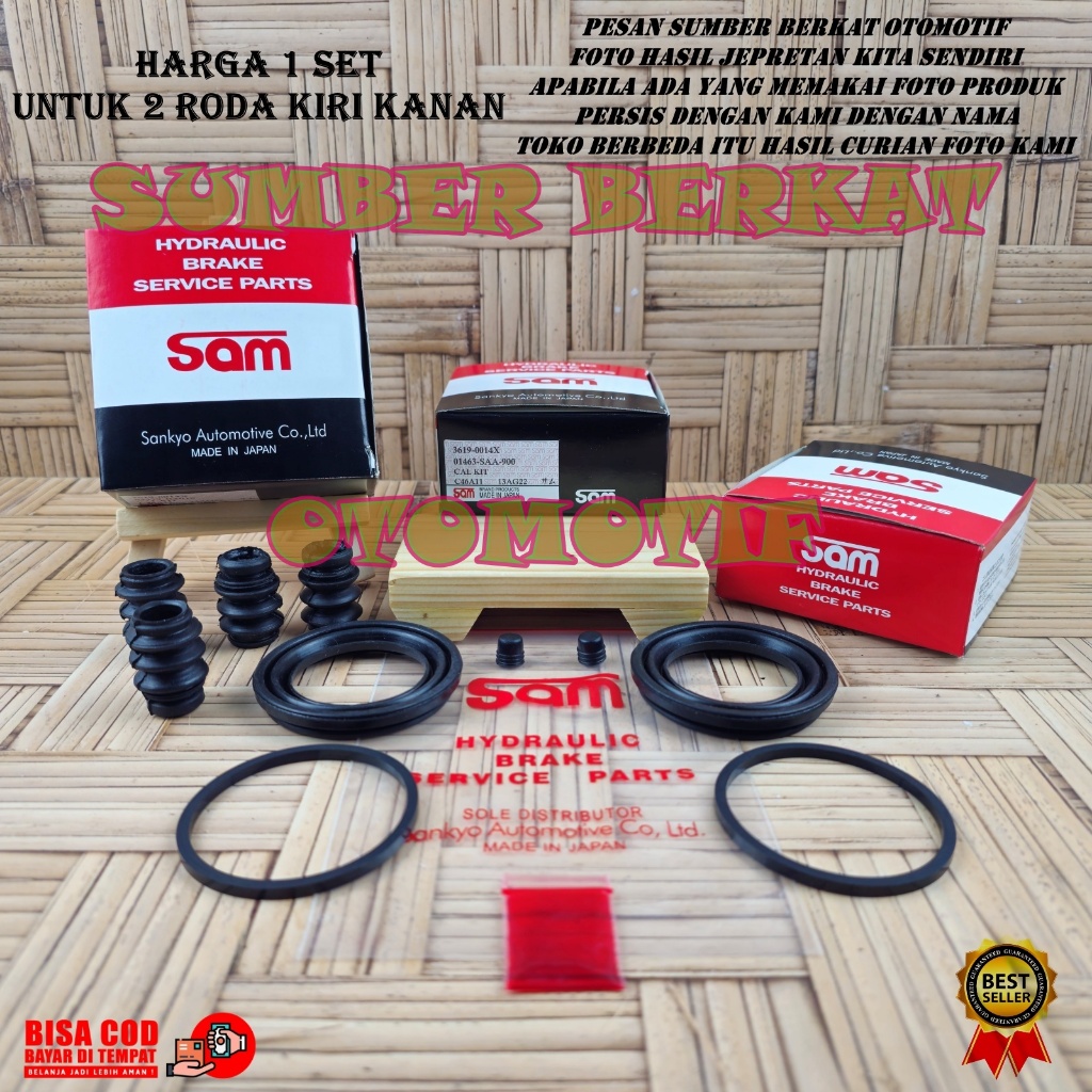 SEAL SIL KIT REM CAKRAM DEPAN JAZZ RS CITY GM2 2008 SAMPAI 2019 BRIO MOBILIO FREED 1SET SAM