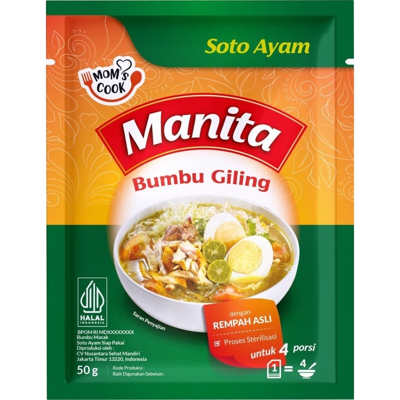 

BUMBU MASAK SOTO AYAM MANITA50G