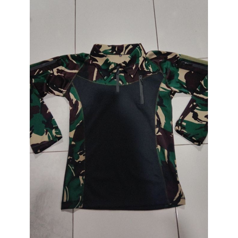 BAJU SCUBA LENGAN PANJANG HITAM LORENG