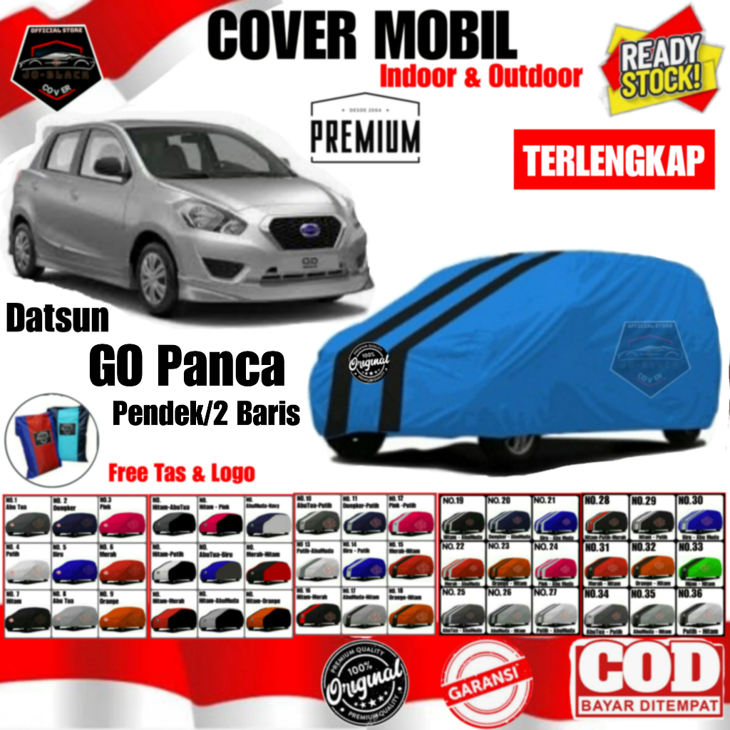 Cover Mobil Datsun Go Panca, Datsun Go Plus, Datsun Cross, Bahan Polyester Premium