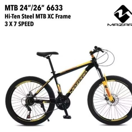 SEPEDA MTB 24 MAZARA GARPU, SHOCK + OPERAN 7 SPEED