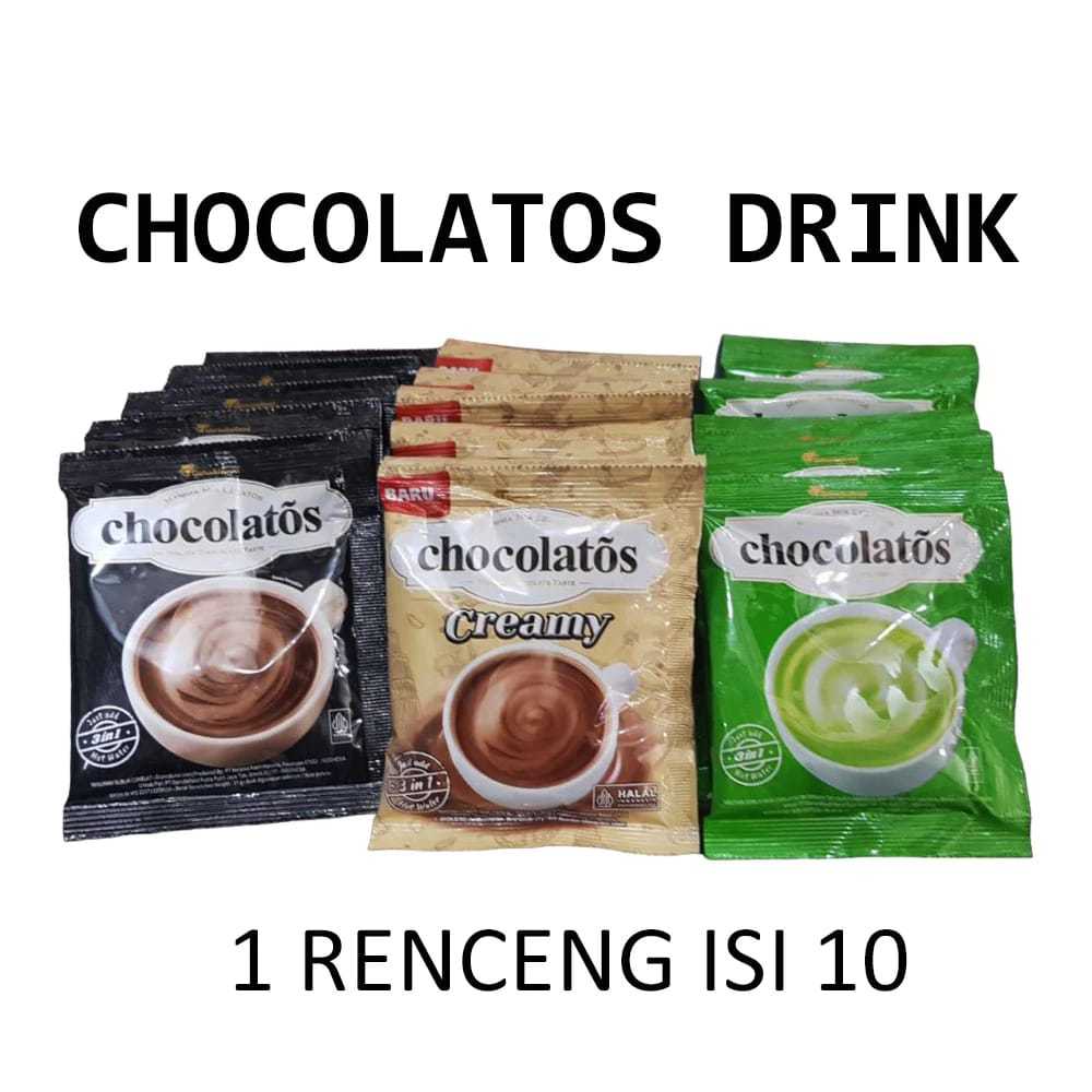 

Chocolatos drink renceng rasa coklat dan macha