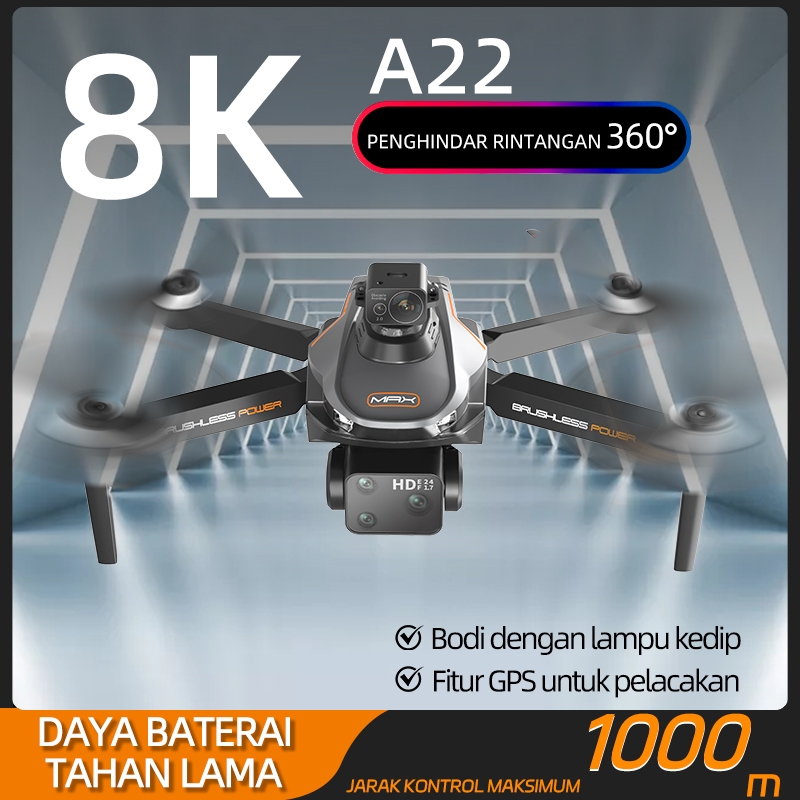 NEW A22 GPS Drone kamera jarak jauh fotografi udara profesional murah dual camera drone premium