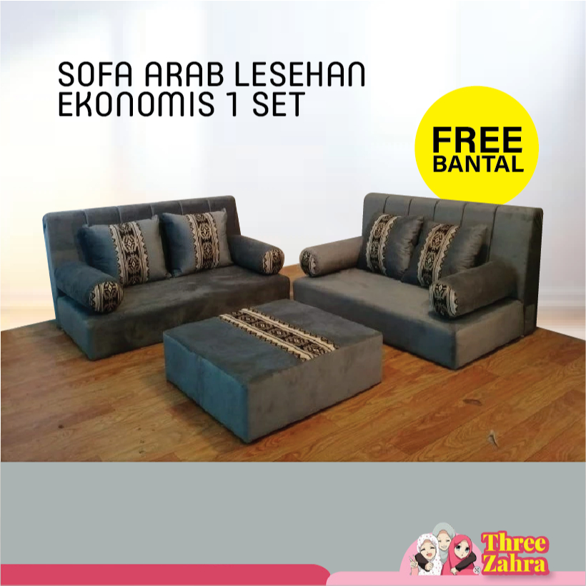 SOFA ARAB LESEHAN 1 SET/ KURSI LESEHAN GURU / KURSI MAJLIS FREE BANTAL