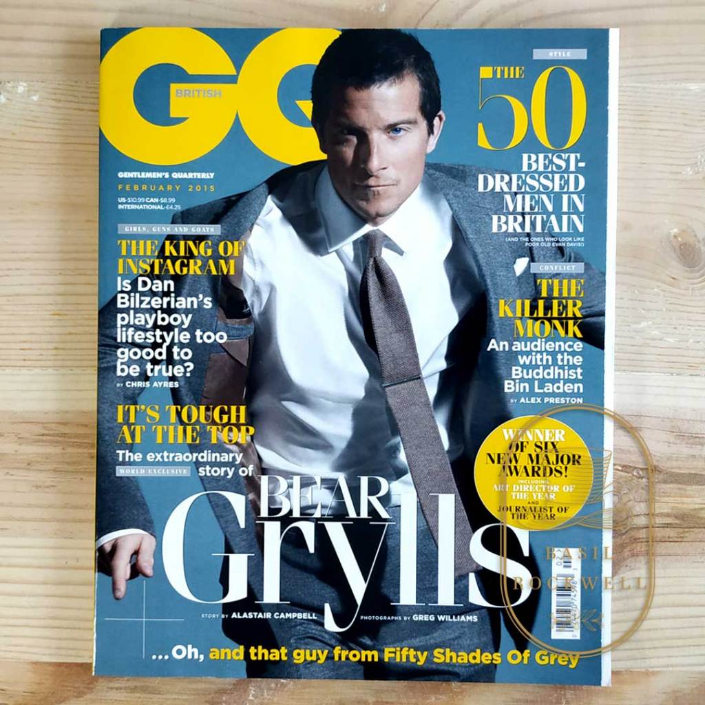 British GQ Magazine February 2015 Men's Lifestyle Fashion Luxury Health Majalah