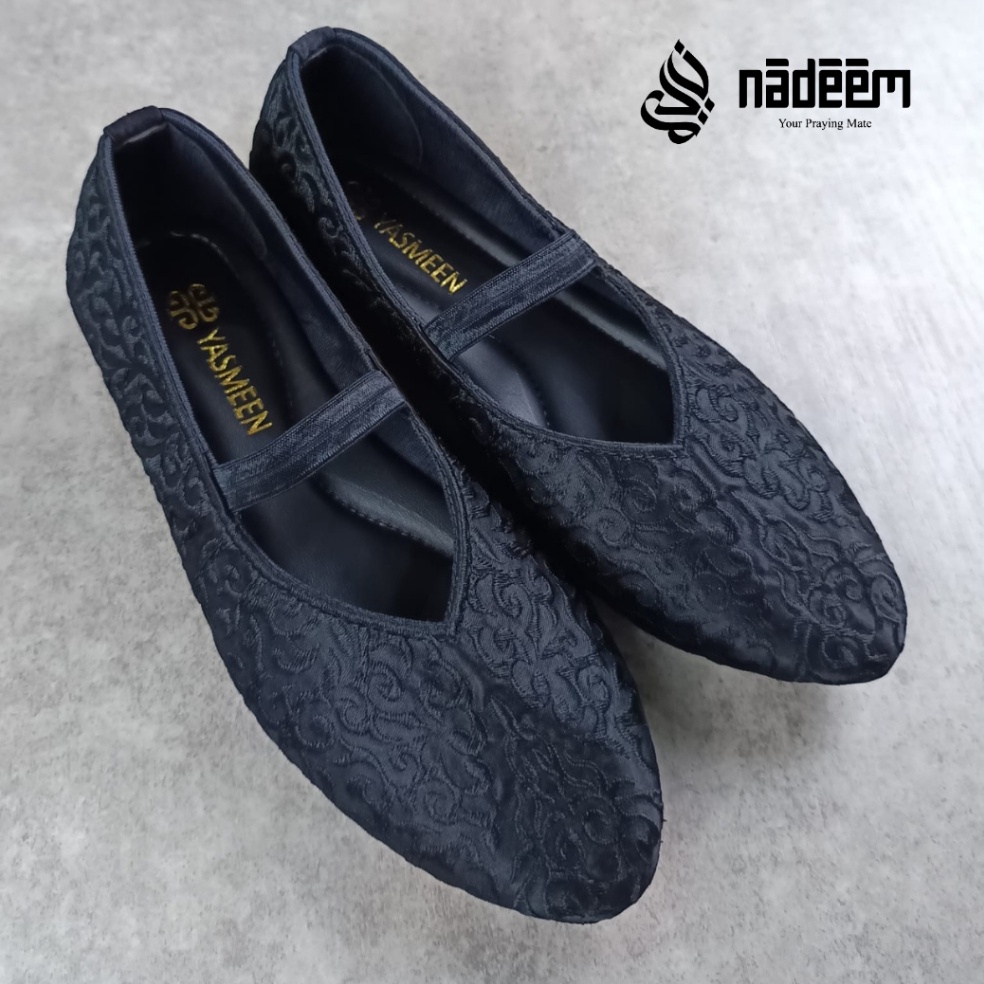KODE D38C   Sepatu UmrahHaji Medina  Sepatu bordir  Sepatu Haji dan Umrah  sepatu slip on  Flatshoes