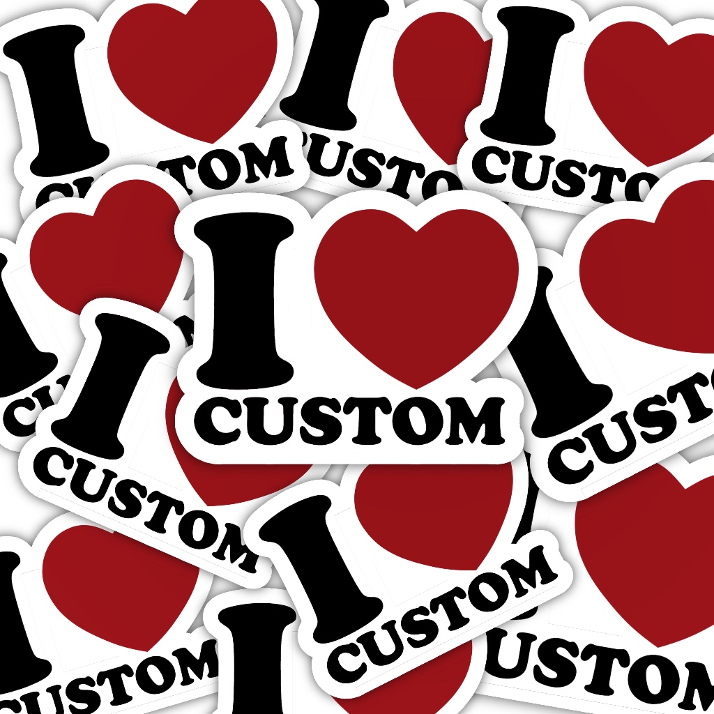

I LOVE STICKER (CUSTOM) - CUSTOM NAMA ATAU TULISAN