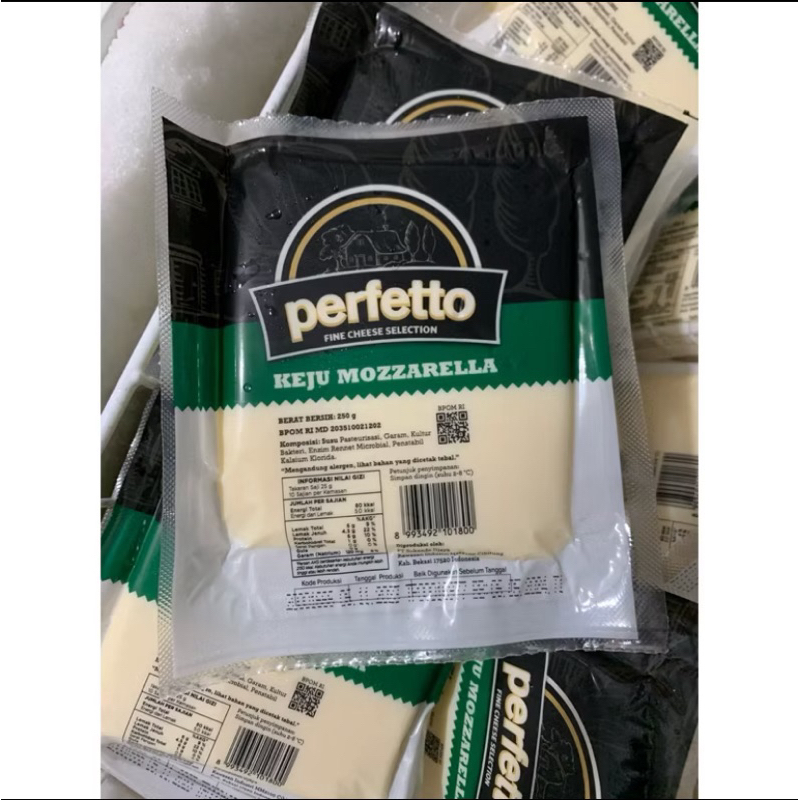 

Mozarella Perfetto 250gr ( kemasan repack ORI Pabrik ) Keju Mozarela - Termurah dan best seller